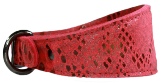Leather Brothers Snake Charmers Leather Hound Collar - Red