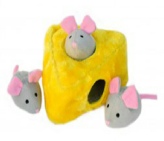 ZippyPaws Burrow Mice n Cheese Dog Toy