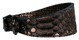 Leather Brothers Snake Charmers Leather Hound Collar - Bronze