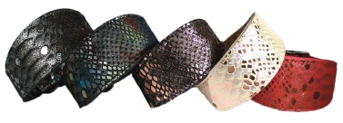 Leather Brothers Snake Charmers Leather Dog Collars